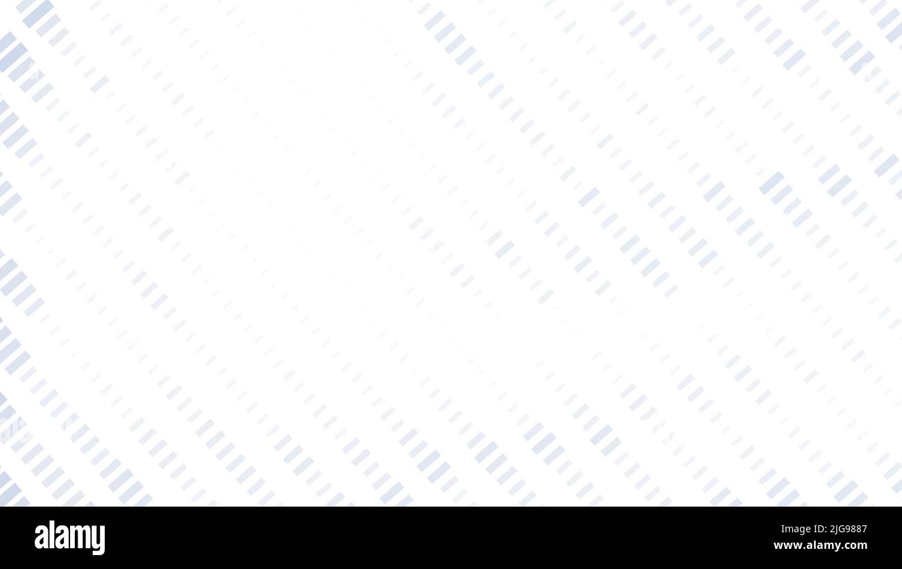 Einfacher Tech-Hintergrund mit schrägen bläulich-grauen gepunkteten Streifen auf einem weißen. Vektorgrafik Muster Stock Vektor