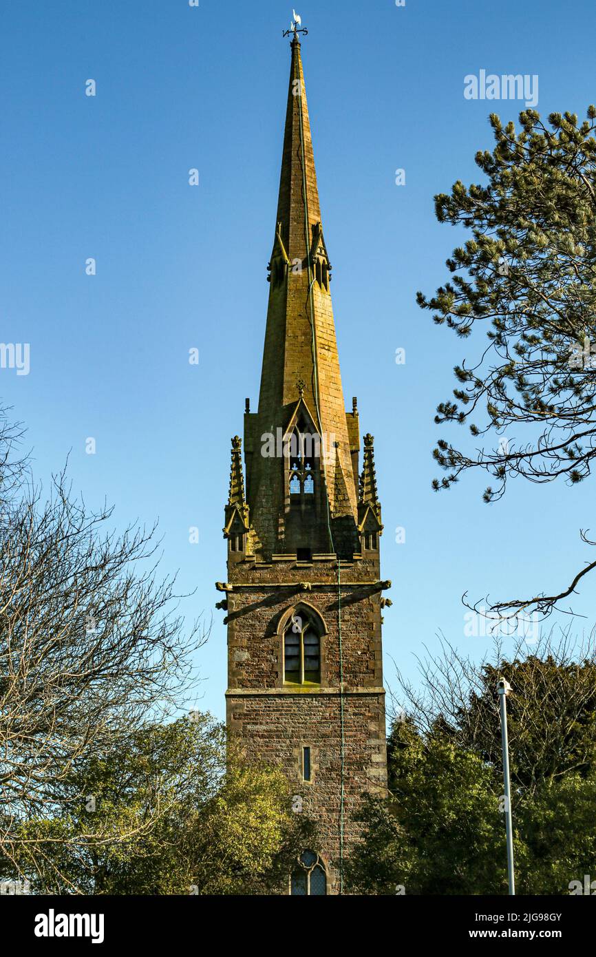 St Bartholomew Kirche Butterton Staffordshire Stockfoto