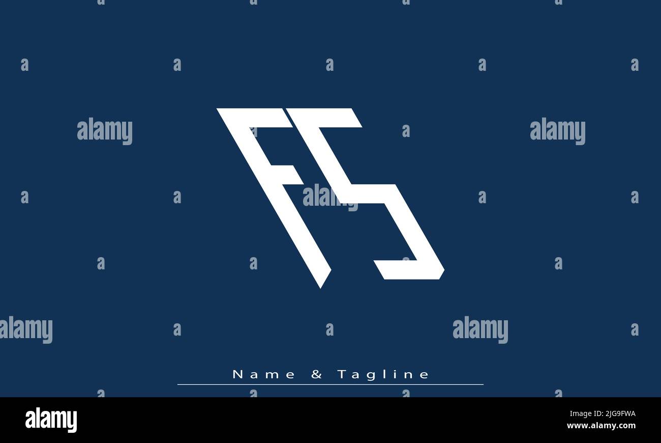 Alphabet Buchstaben Initialen Monogramm Logo FS , SF Stock Vektor