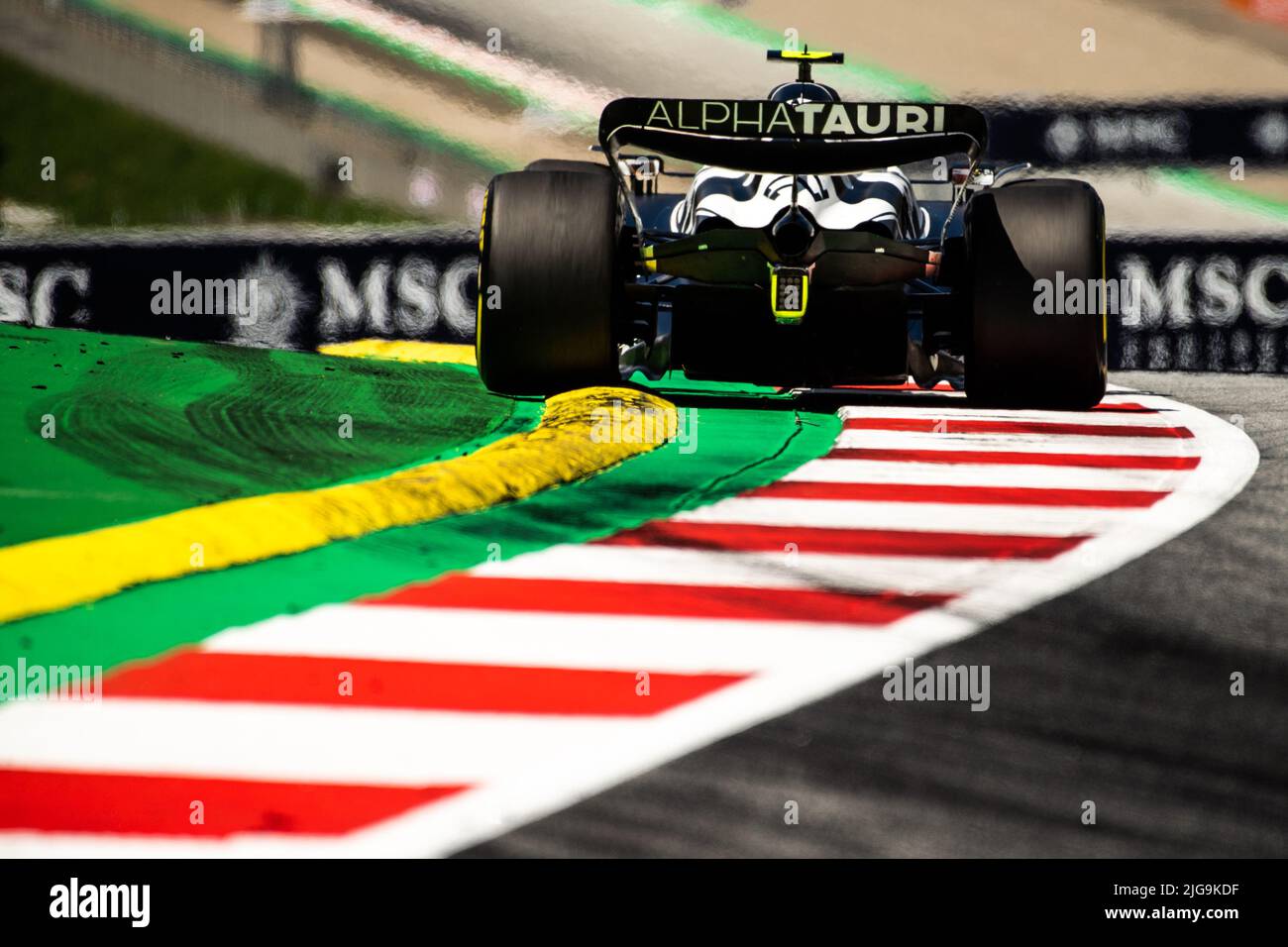 Spielberg, Österreich, 08.. Juli 2022, Yuki Tsunoda aus Japan tritt für die Scuderia AlphaTauri an. Qualifying, Runde 11 der Formel-1-Meisterschaft 2022. Stockfoto