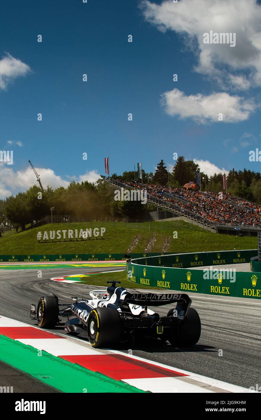 Spielberg, Österreich, 08.. Juli 2022, Pierre Gasly aus Frankreich tritt für die Scuderia AlphaTauri an. Qualifying, Runde 11 der Formel-1-Meisterschaft 2022 Stockfoto