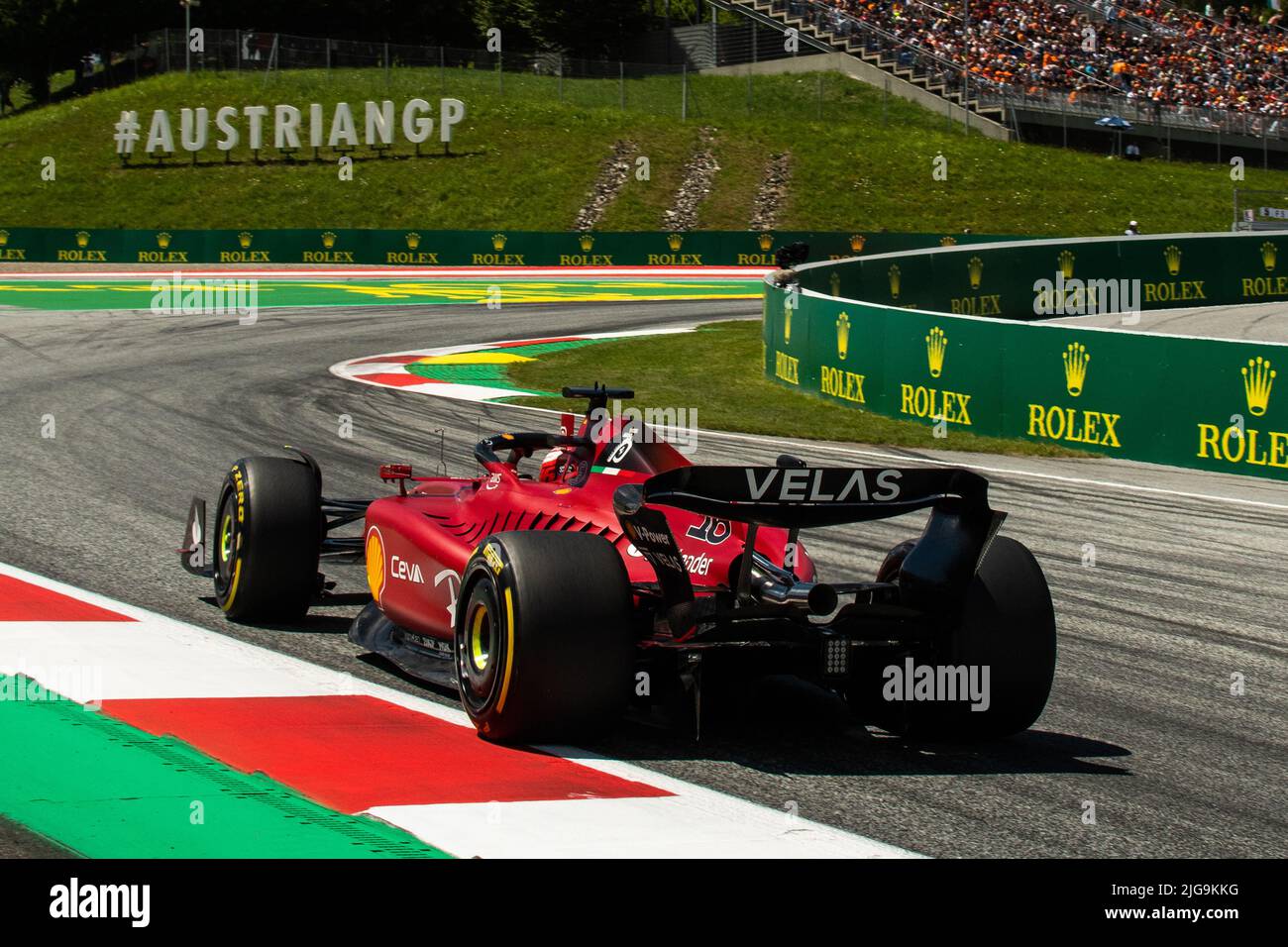 Spielberg, Österreich, 08.. Juli 2022, Charles Leclerc aus Monaco tritt für die Scuderia Ferrari an. Qualifying, Runde 11 der Formel-1-Meisterschaft 2022 Stockfoto