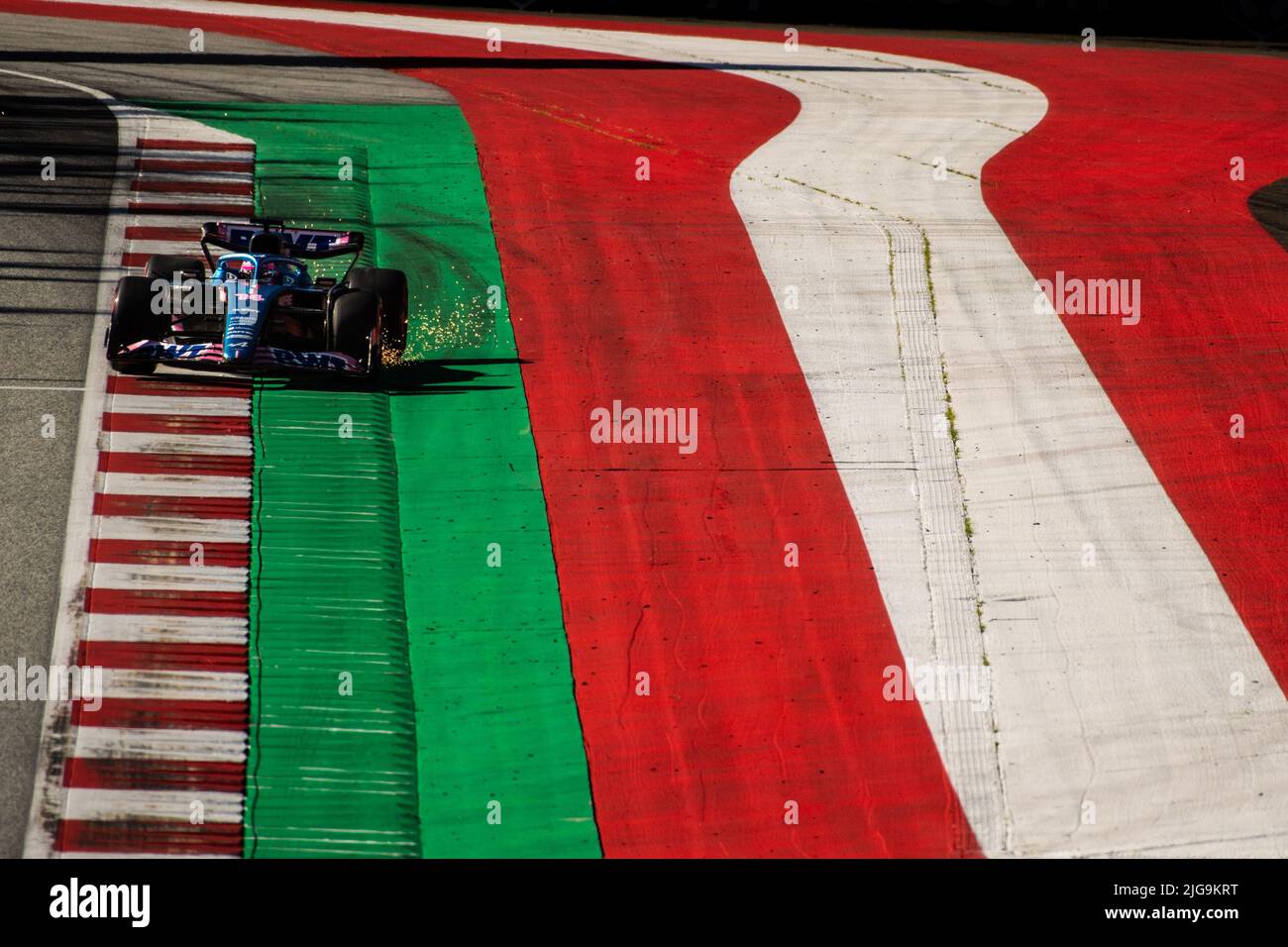 Spielberg, Österreich, 08. Jul 2022, Fernando Alonso, aus Spanien startet um Alpine F1 . Qualifying, Runde 11 der Formel-1-Meisterschaft 2022. Credi Stockfoto