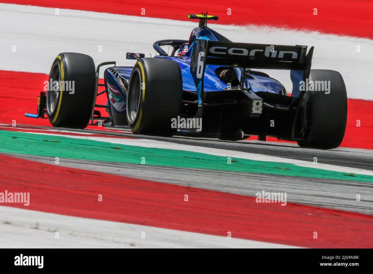 06 SARGEANT Logan (usa), Carlin, Dallara F2, Aktion während des 8.. Rennens der FIA Formel 2 Meisterschaft 2022, auf dem Red Bull Ring, vom 8. Bis 10. Juli 2022 in Spielberg, Österreich - Foto: Sebastian Rozendaal/DPPI/LiveMedia Stockfoto