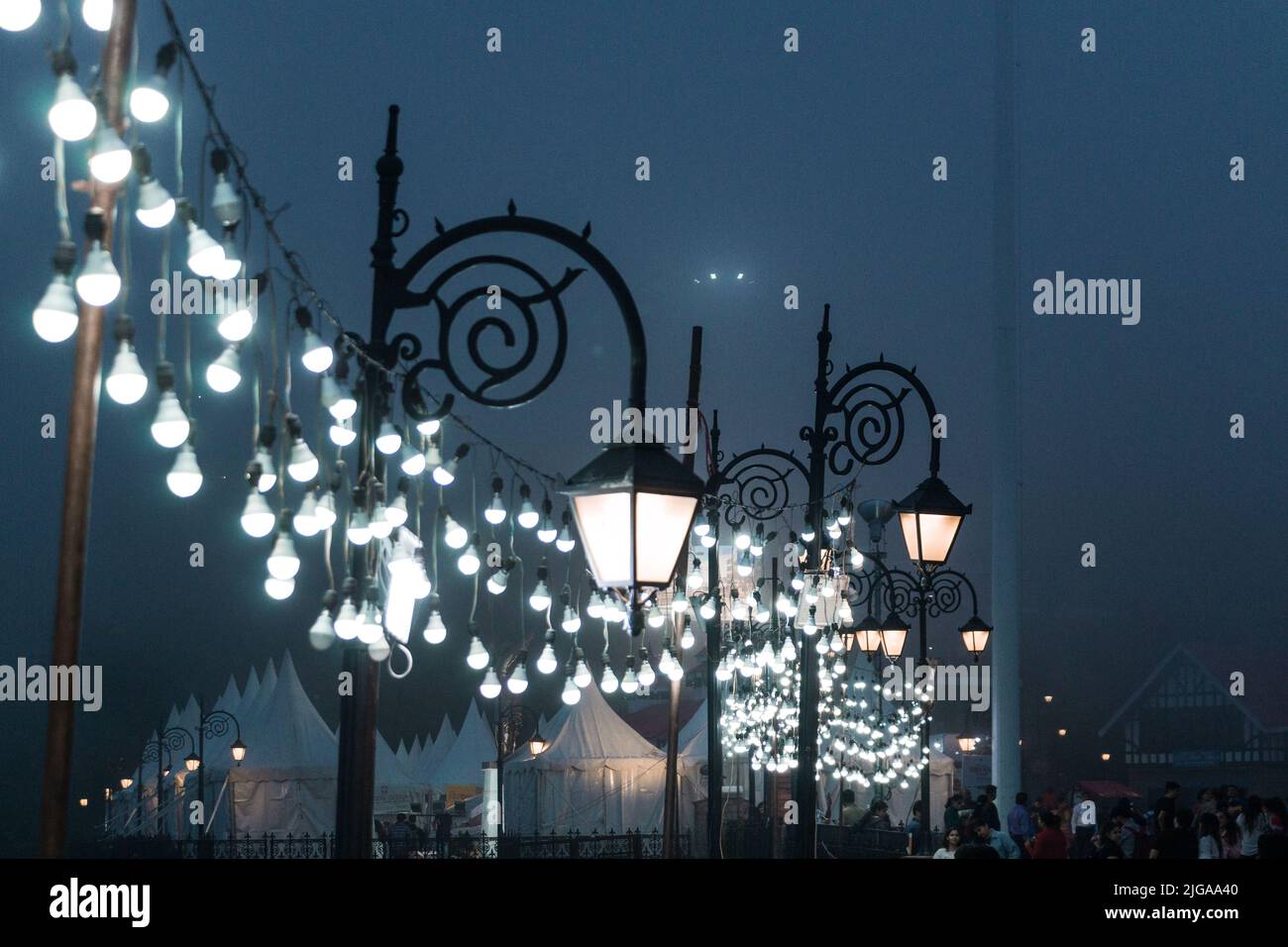 Straßenlaterne an der Ridge Road, Shimla, Himachal Pradesh Stockfoto