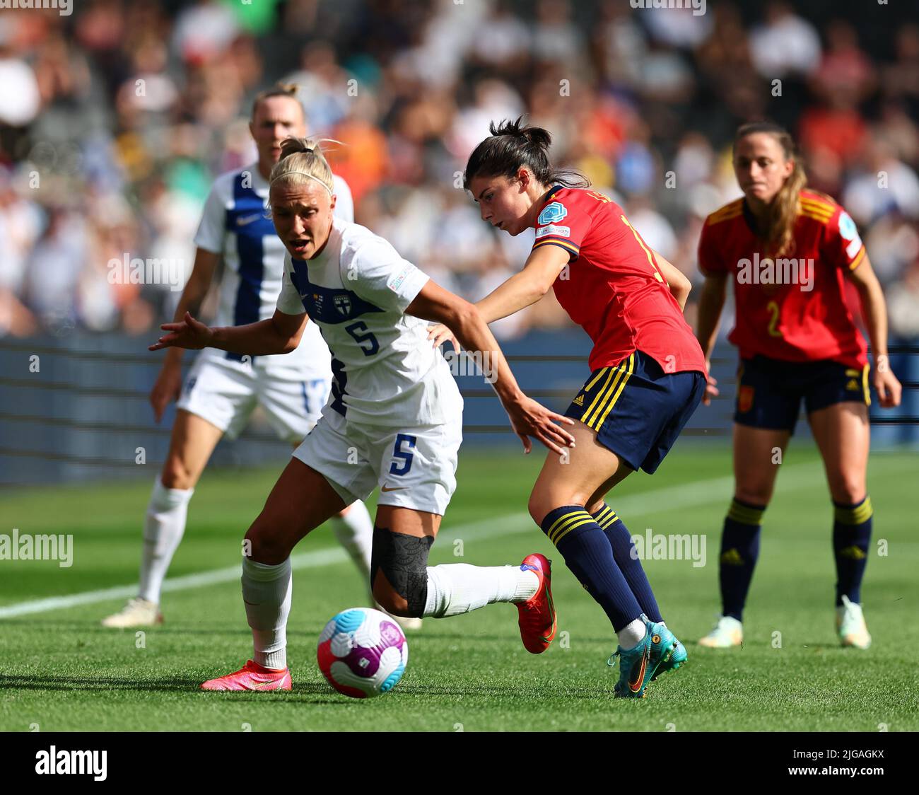 Milton Keynes, England, 8.. Juli 2022. Emma Koivisto aus Finnland während des Spiels der UEFA Women's European Championship 2022 im Stadion:mk, Milton Keynes. Bildnachweis sollte lauten: David Klein / Sportimage Kredit: Sportimage/Alamy Live News Stockfoto