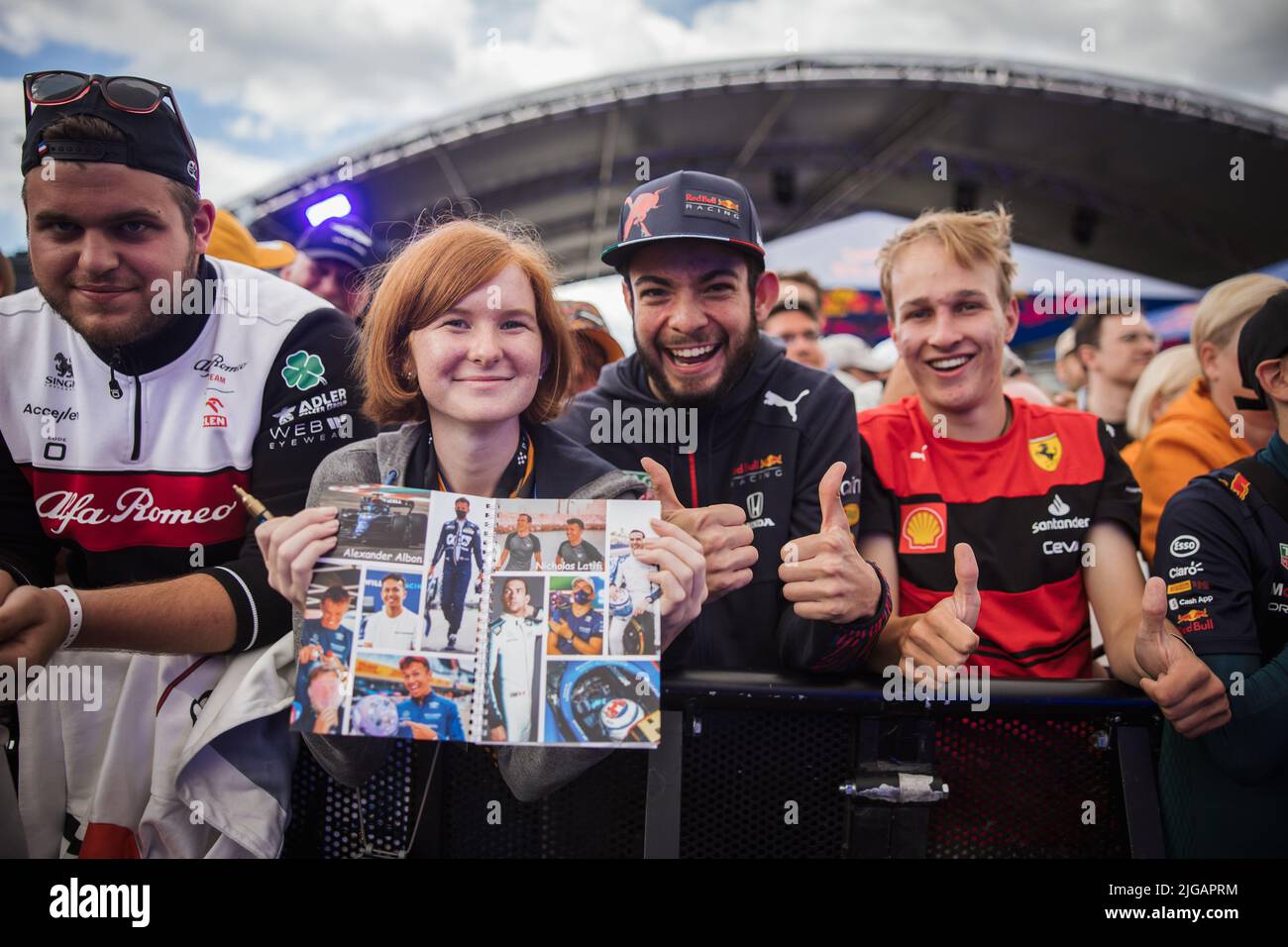 Fans von Williams Racing. 09.07.2022. Formel 1 Weltmeisterschaft, Rd 11, Großer Preis Von Österreich, Spielberg, Österreich, Sprint Day. Der Bildnachweis sollte lauten: XPB/Alamy Live News. Stockfoto