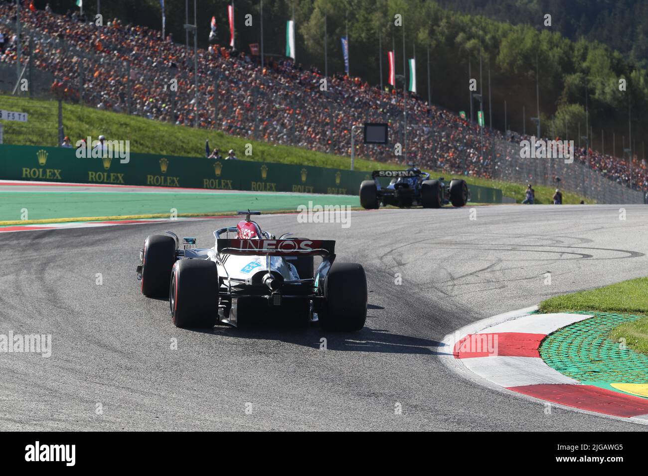 SPIELBERG, Österreich. 08.. Juli 2022. #63, George RUSSEL, GBR, Mercedes AMG F1 Team, Mercedes-AMG F1 W13 E Performance, Credit: SPP Sport Pressefoto. /Alamy Live News Stockfoto