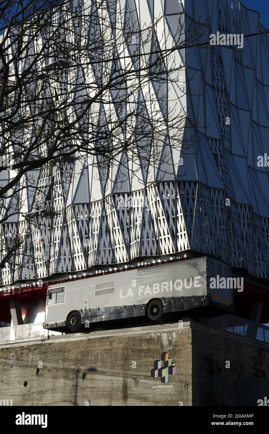 Zeitgenössische Architektur auf der Ile de Nantes, Nantes, Frankreich Stockfoto