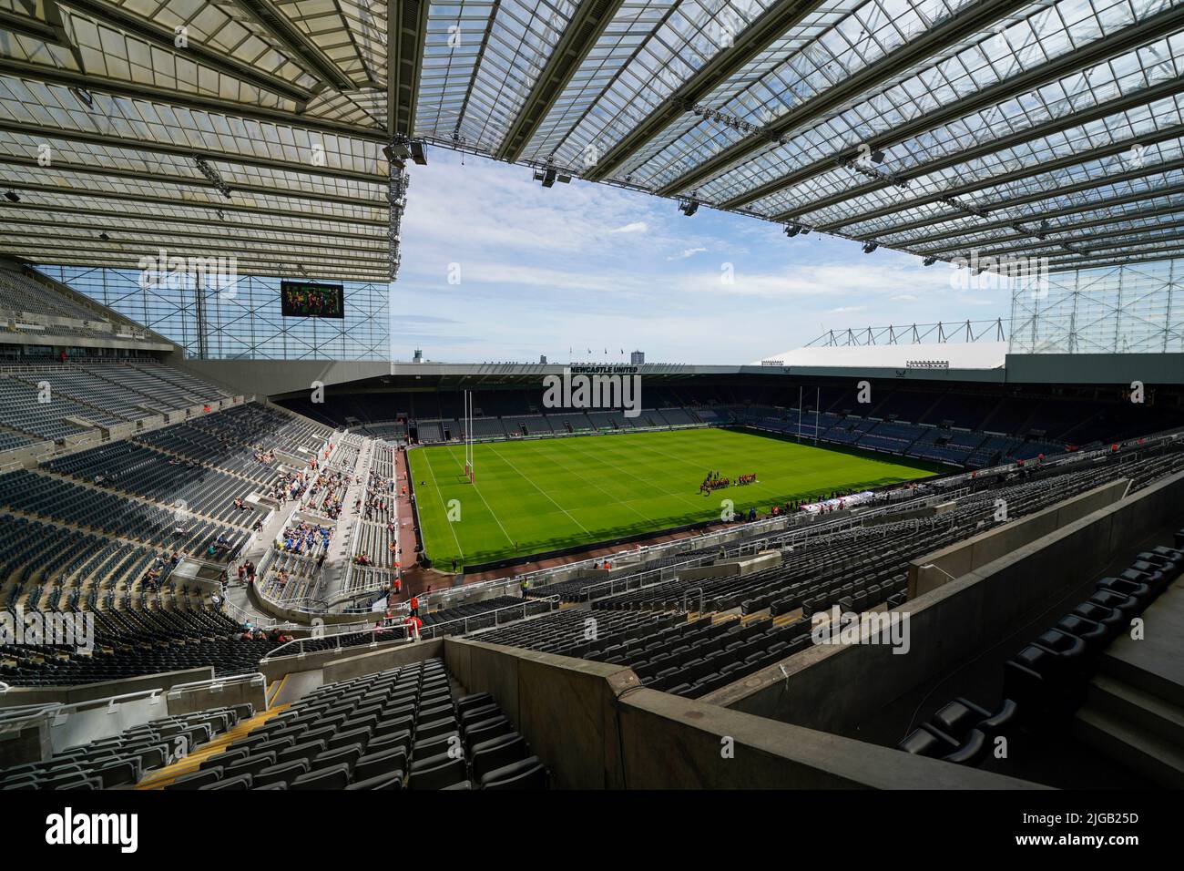 Gesamtansicht des St James Park Stadions vor dem Spiel Stockfoto