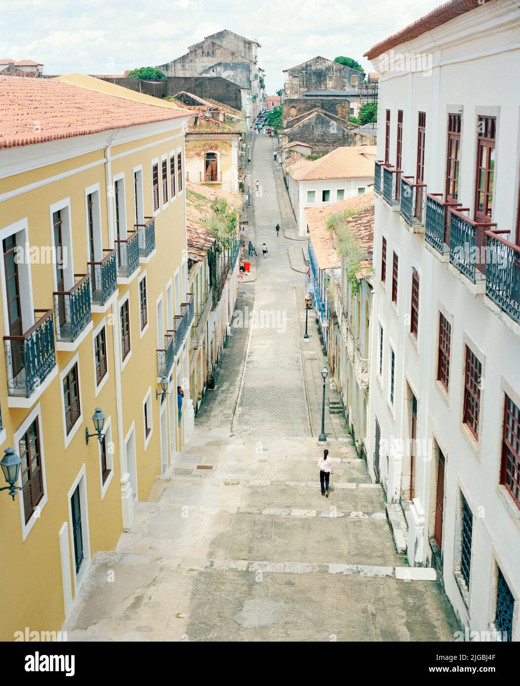 Eine Übersicht über die Rua do GIZ (Straße) , Sao Luis, Maranhao, Brasilien. Südamerika. Stockfoto