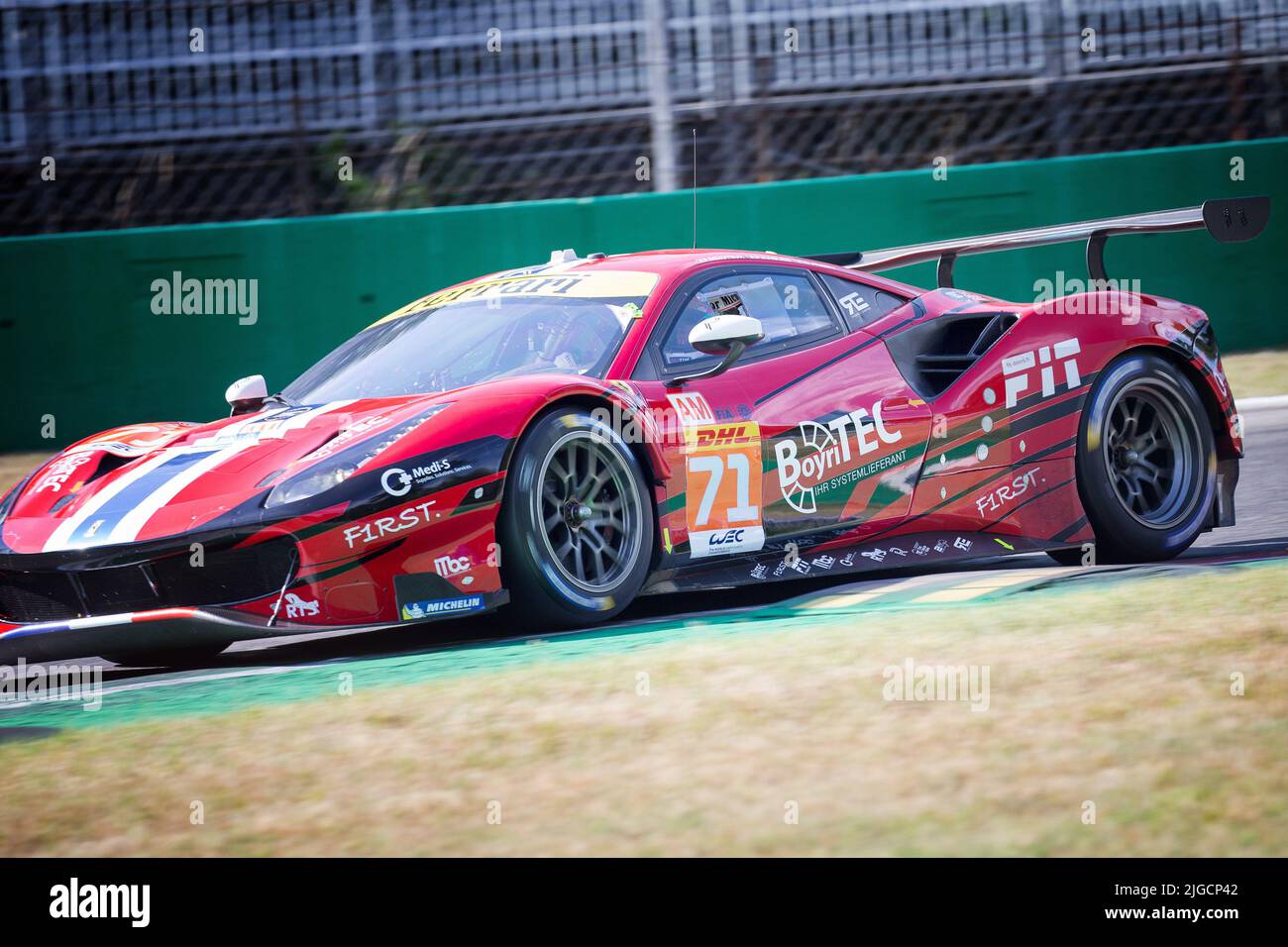 Autodromo Nazionale di Monza, Monza, Italien, 09. Juli 2022, #71 SPIRIT OF RACE, Franck Dezoteux (FRA) Pierre Ragues (FRA) Gabriel Aubry (FRA) - Ferrari 488 GTE EVO während der 6 Stunden von Monza 2022 - WEC FIA World Endurance Championship - Endurance Stockfoto