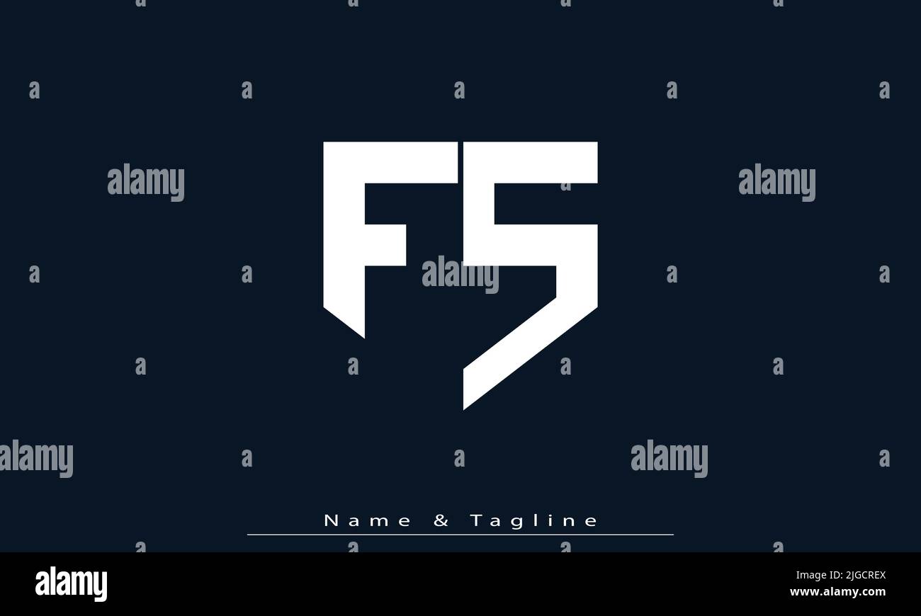 Alphabet Buchstaben Initialen Monogramm Logo FS , SF Stock Vektor