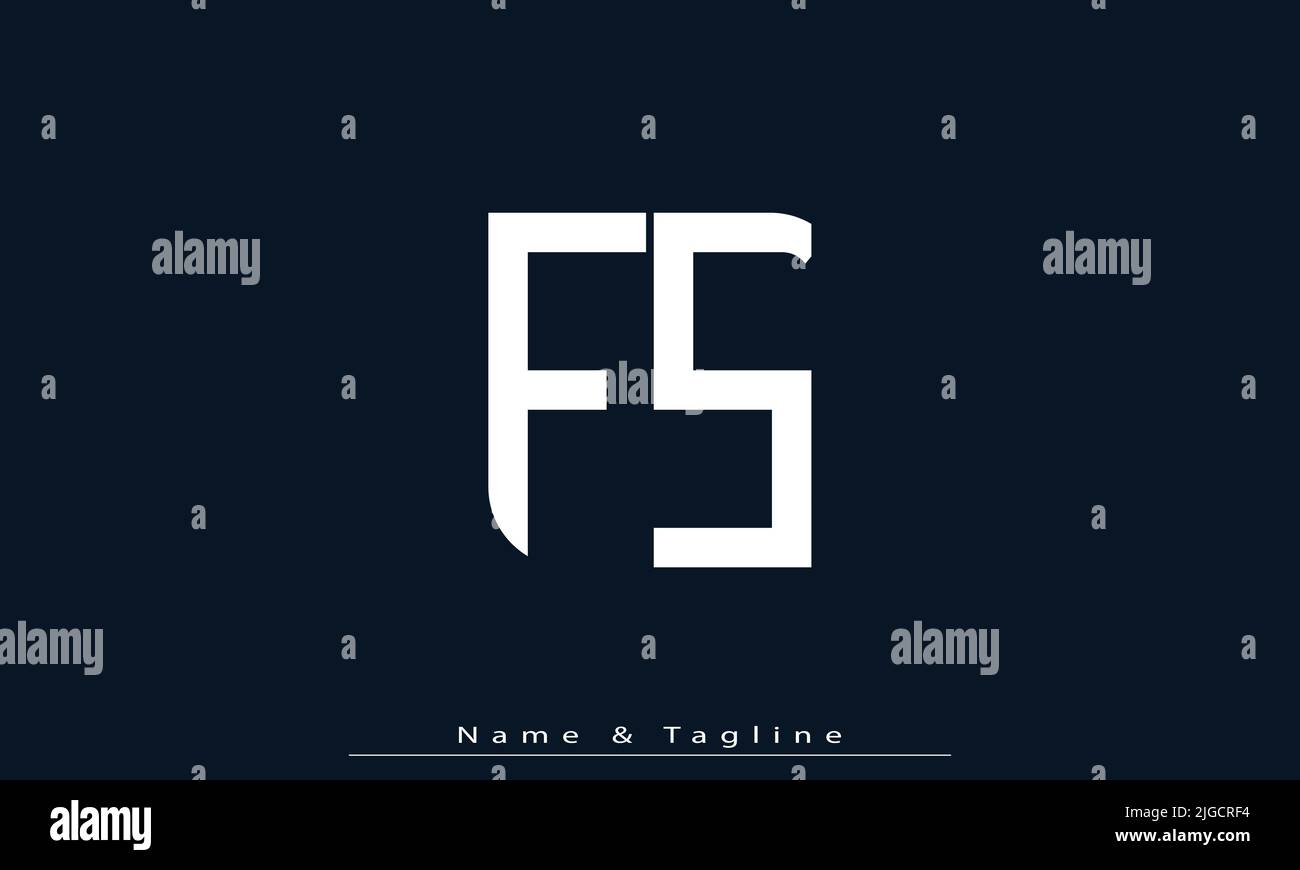 Alphabet Buchstaben Initialen Monogramm Logo FS , SF Stock Vektor