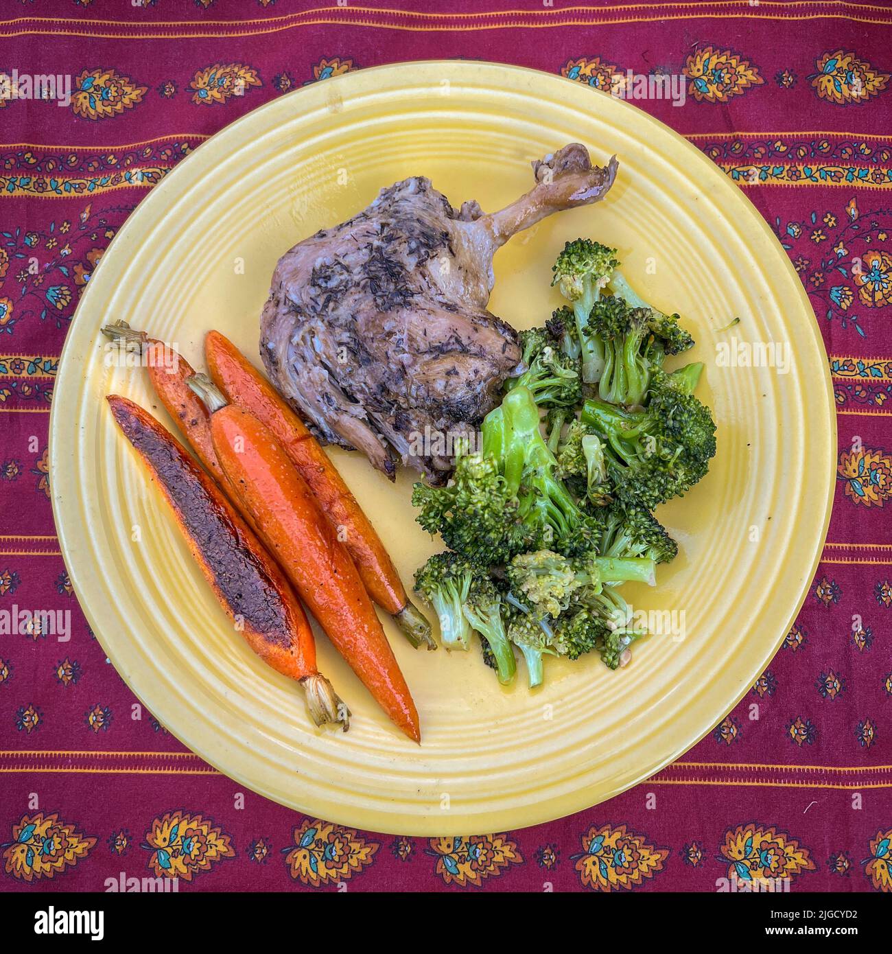Ente Confit Dinner auf dem Bruneau River in Idaho mit Far & Away Adventures. Stockfoto