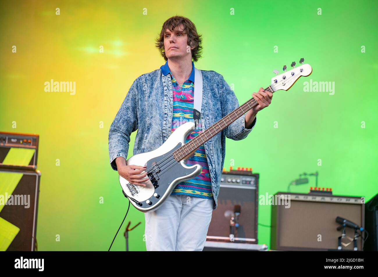 Glasgow, Großbritannien. 09.. Juli 2022. Julian Casablancas, die Gitarristen Nick Valensi und Albert Hammond Jr., der Bassist Nikolai Fraiture und der Schlagzeuger Fabrizio Moretti headline day 2 of TRNSMT Festival. 2022-07-09 . Kredit: Gary Mather/Alamy Live Nachrichten Stockfoto