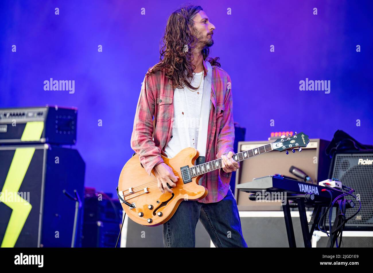 Glasgow, Großbritannien. 09.. Juli 2022. Julian Casablancas, die Gitarristen Nick Valensi und Albert Hammond Jr., der Bassist Nikolai Fraiture und der Schlagzeuger Fabrizio Moretti headline day 2 of TRNSMT Festival. 2022-07-09 . Kredit: Gary Mather/Alamy Live Nachrichten Stockfoto