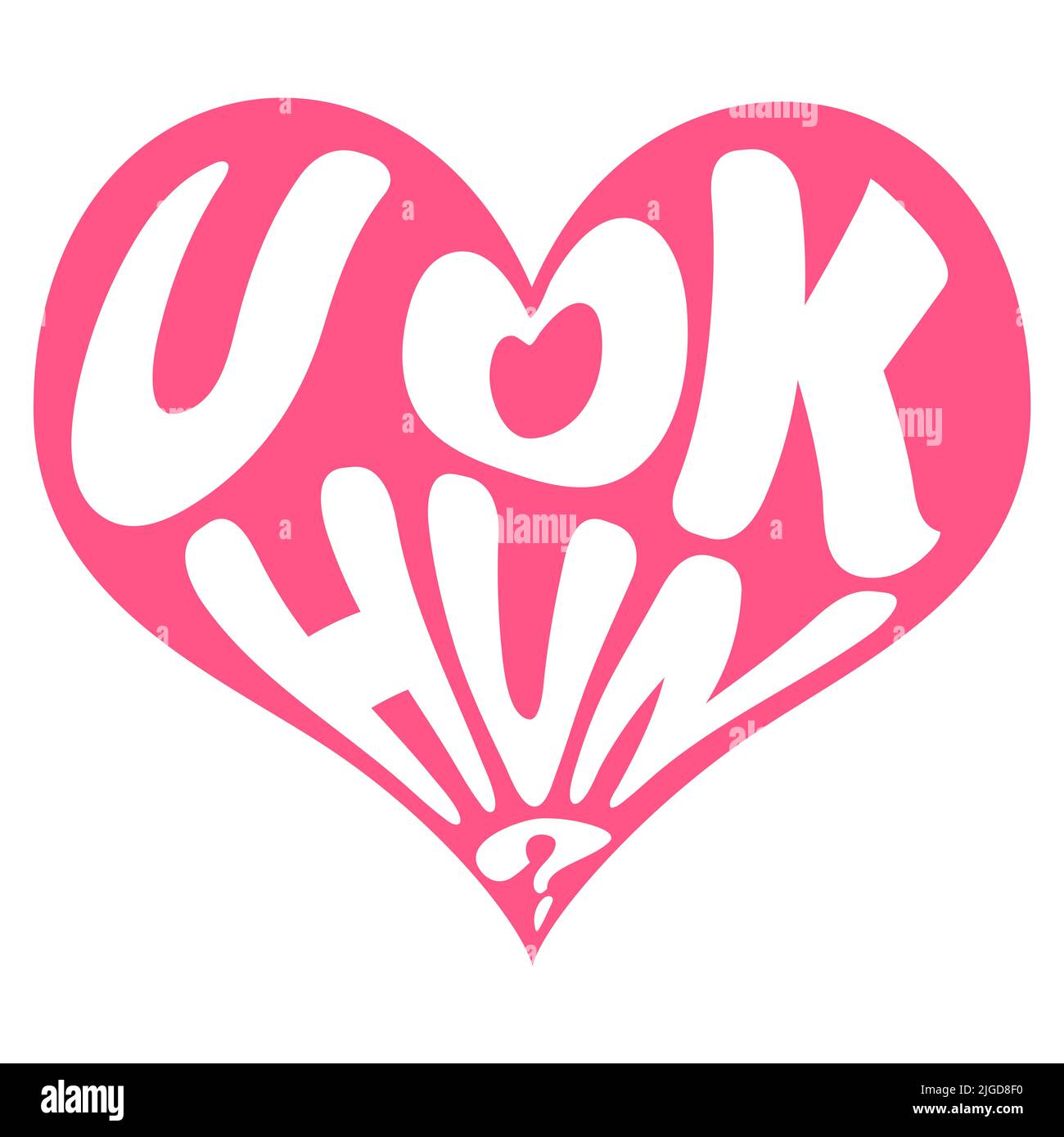 You OK Hun?, uokhun Slogan, Meme Humor, you ok Honig Slang Stockfoto