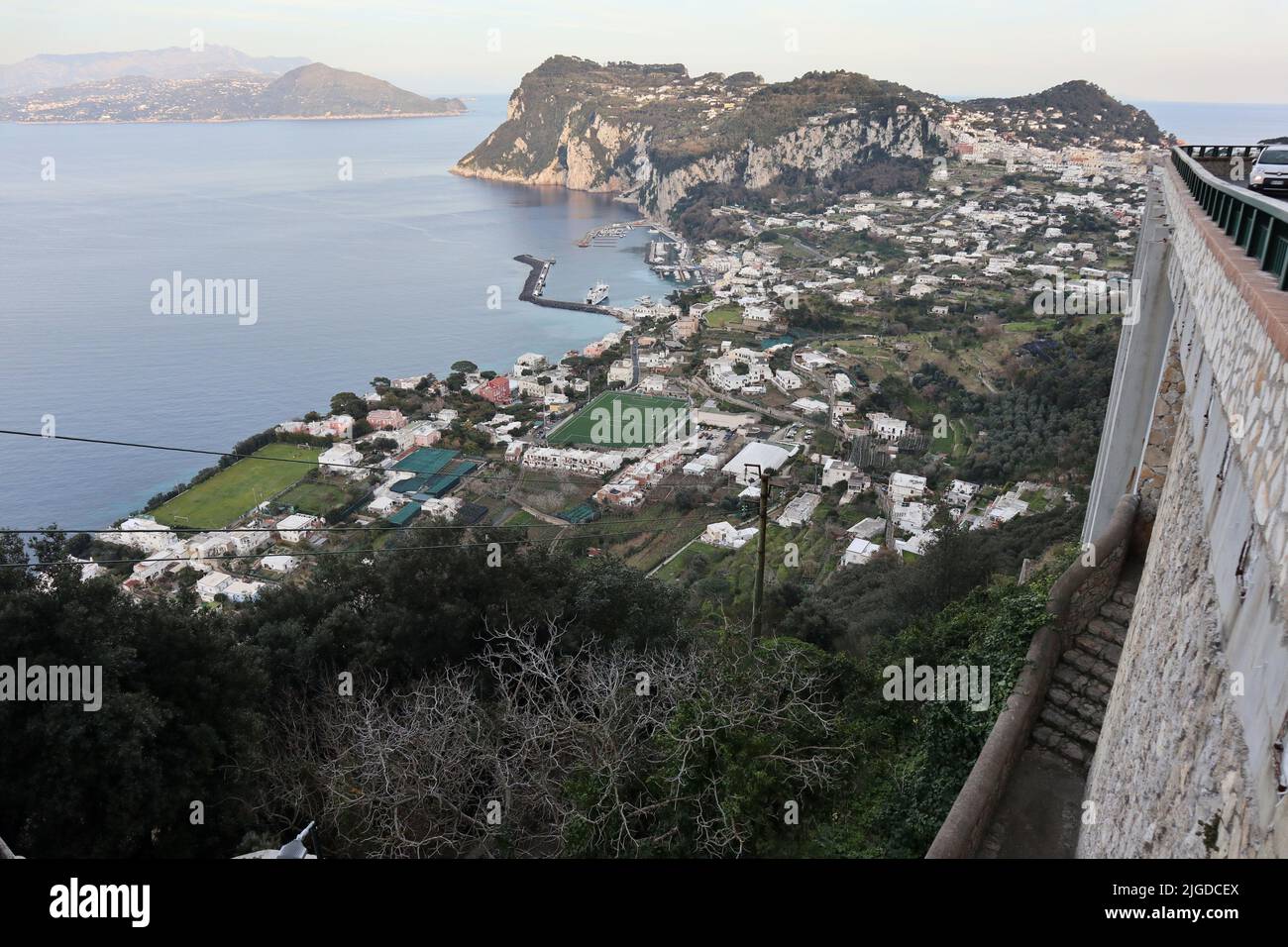 Capri - Scorcio panoramico dalla strada Provinciale Stockfoto