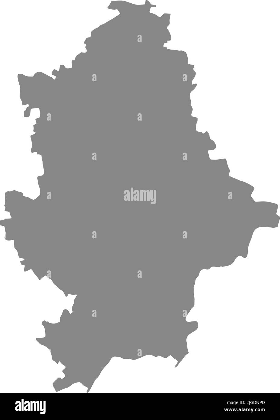 Graue Karte des DONEZKER GEBIETS, UKRAINE Stock Vektor