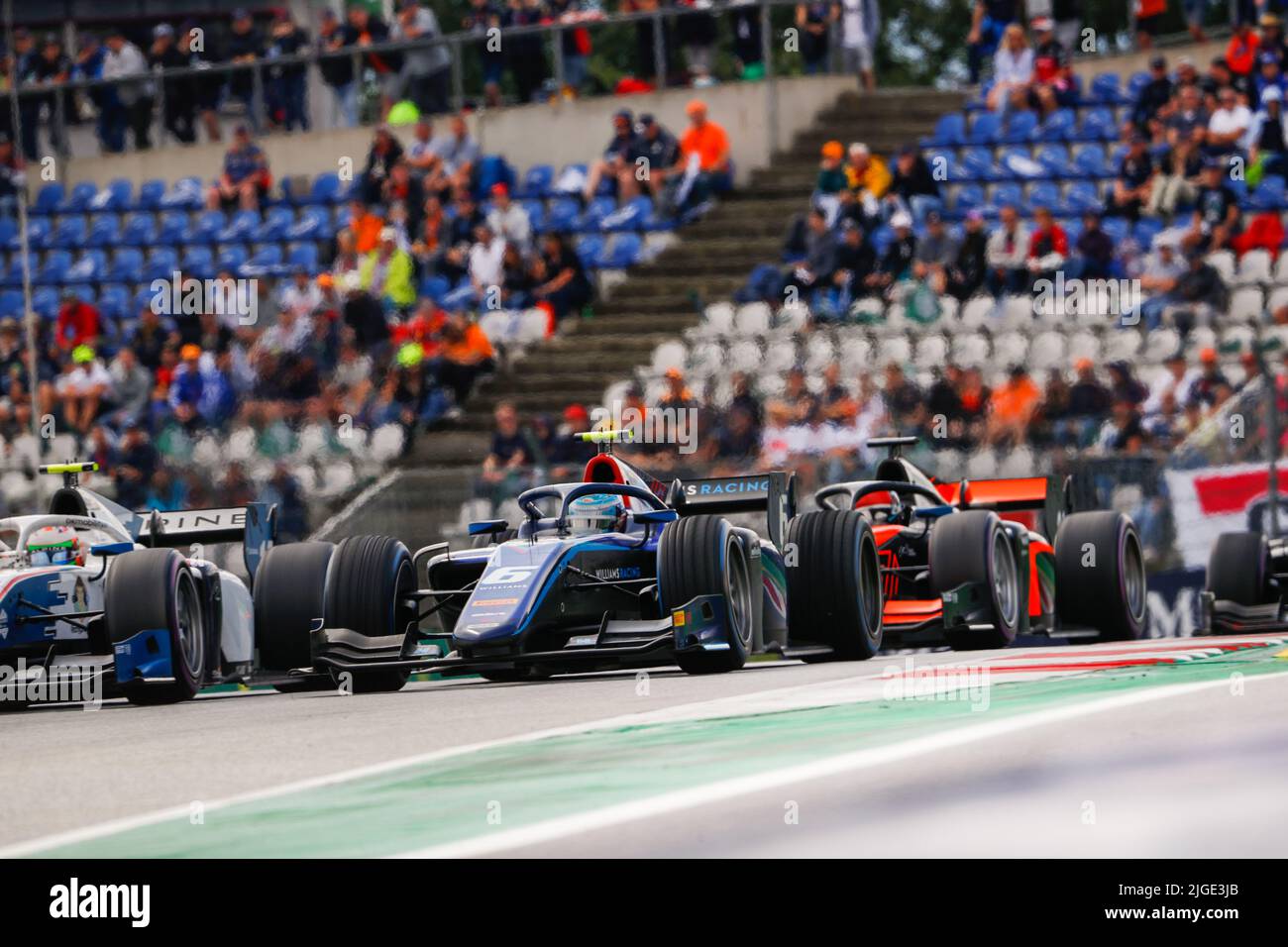 06 SARGEANT Logan (usa), Carlin, Dallara F2, Aktion während der 8. Runde der FIA Formel 2 Meisterschaft 2022, auf dem Red Bull Ring, vom 8. Bis 10. Juli 2022 in Spielberg, Österreich - Foto Antonin Vincent / DPPI Stockfoto