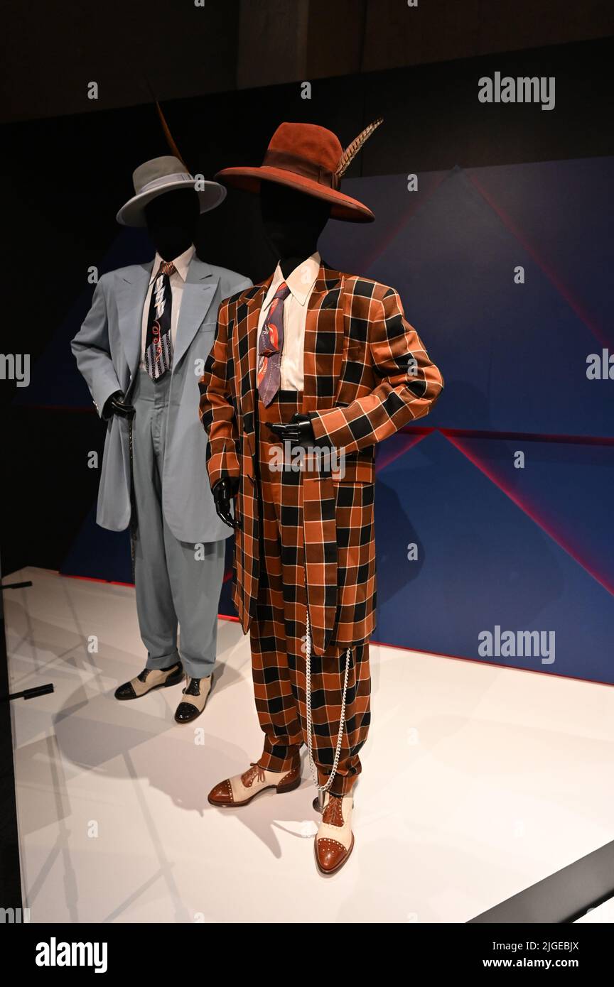 Afrofuturismus im Kostümdesign im Museum of Pop Art in Seattle. Stockfoto
