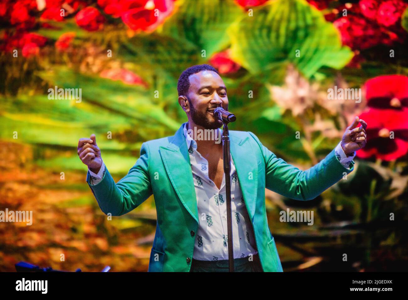 concerto di John Legend al Lucca Summer Festival, italia Stockfoto