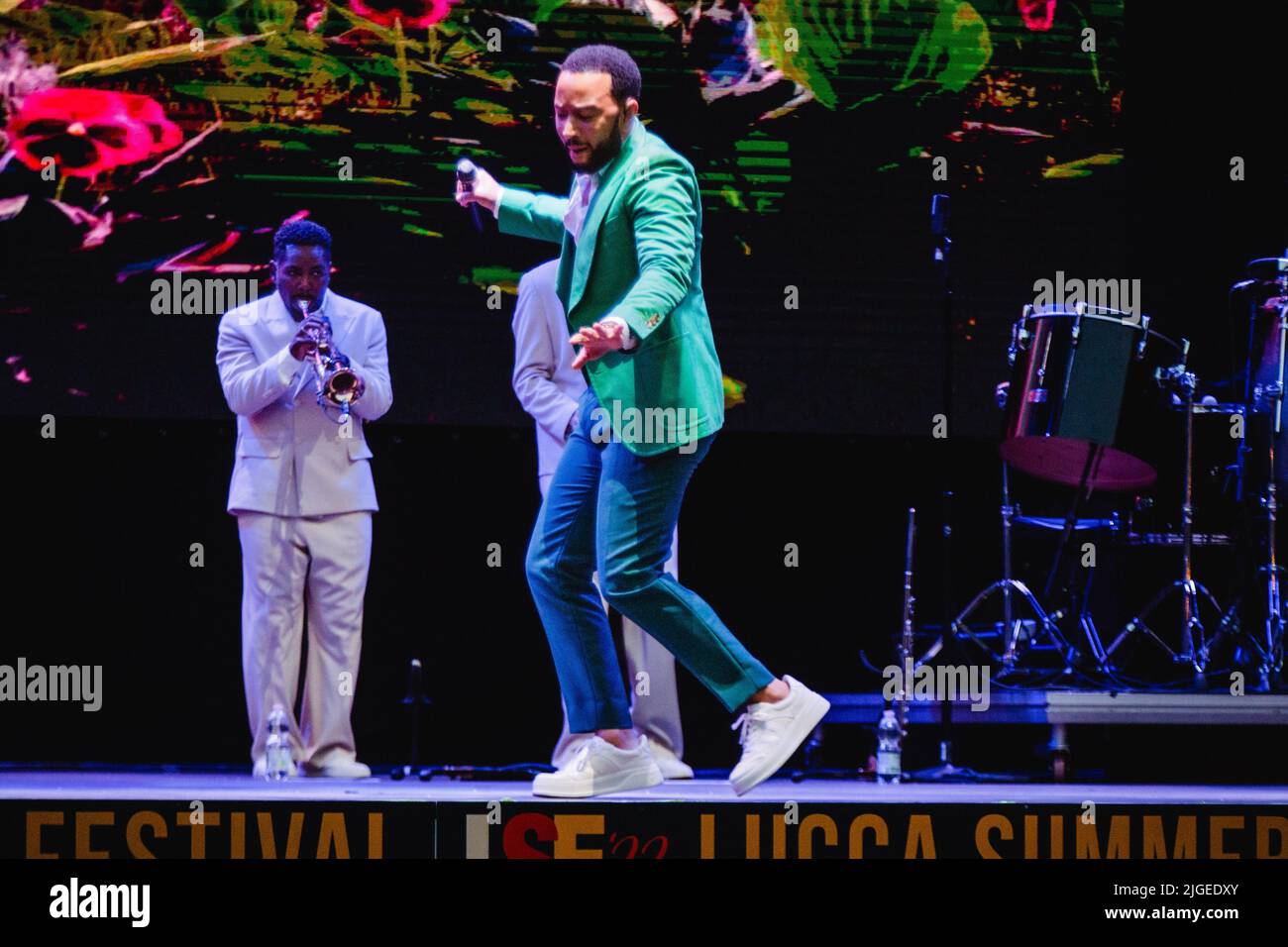 concerto di John Legend al Lucca Summer Festival, italia Stockfoto