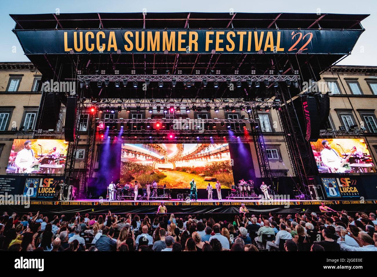 concerto di John Legend al Lucca Summer Festival, italia Stockfoto