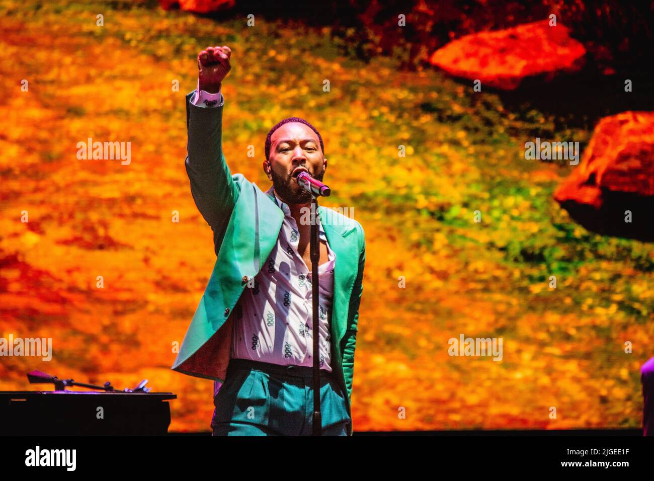 concerto di John Legend al Lucca Summer Festival, italia Stockfoto