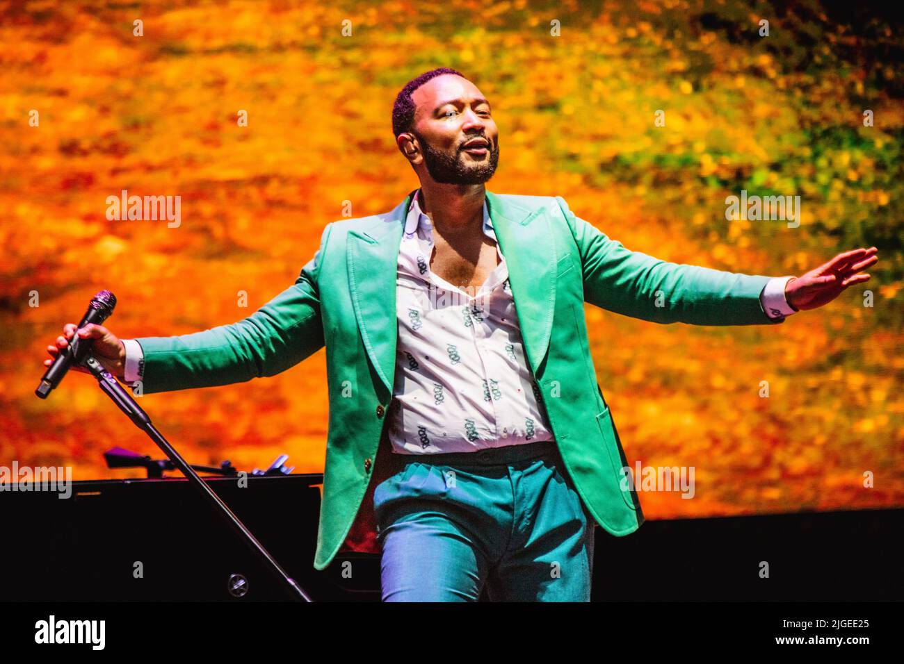 concerto di John Legend al Lucca Summer Festival, italia Stockfoto