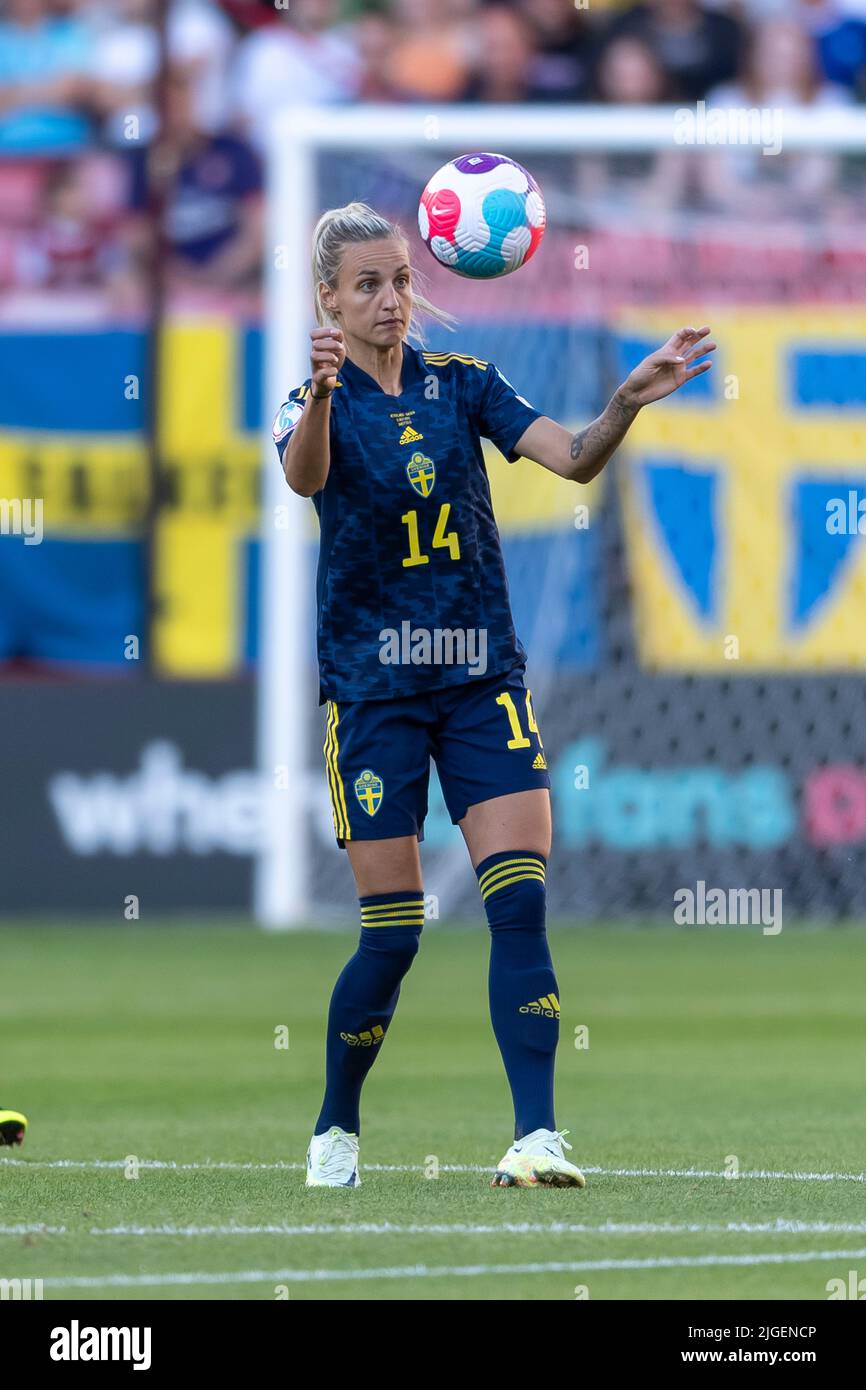 Nathalie Bjorn (Schwedische Frauen) während des UEFA Women s Euro England 2022-Spiels zwischen den Niederlanden 0-0 Schweden im Bramall Lane Stadium am 9. Juli 2022 in Sheffield, England. Quelle: Maurizio Borsari/AFLO/Alamy Live News Stockfoto