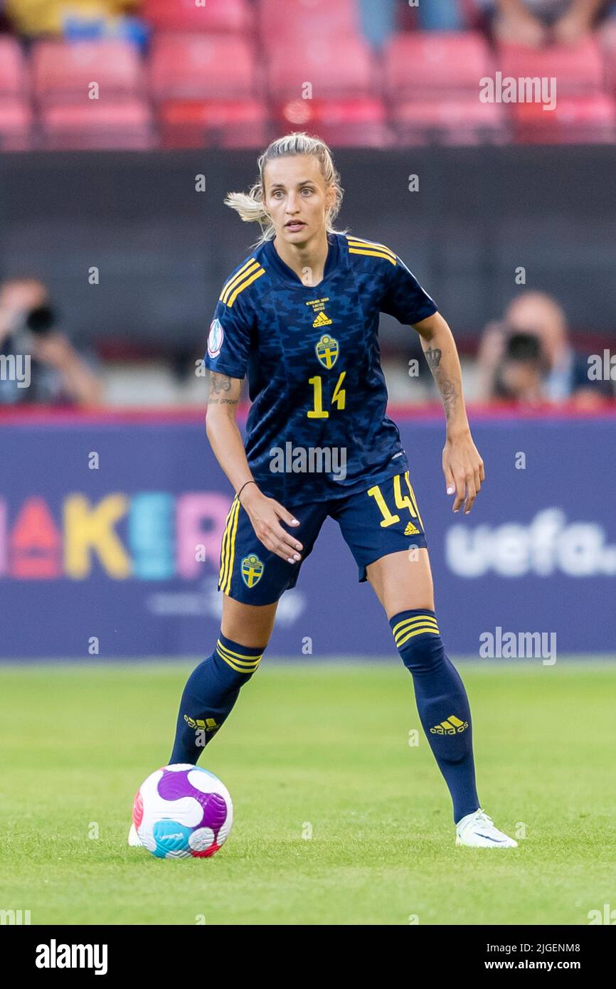 Nathalie Bjorn (Schwedische Frauen) während des UEFA Women s Euro England 2022-Spiels zwischen den Niederlanden 0-0 Schweden im Bramall Lane Stadium am 9. Juli 2022 in Sheffield, England. Quelle: Maurizio Borsari/AFLO/Alamy Live News Stockfoto