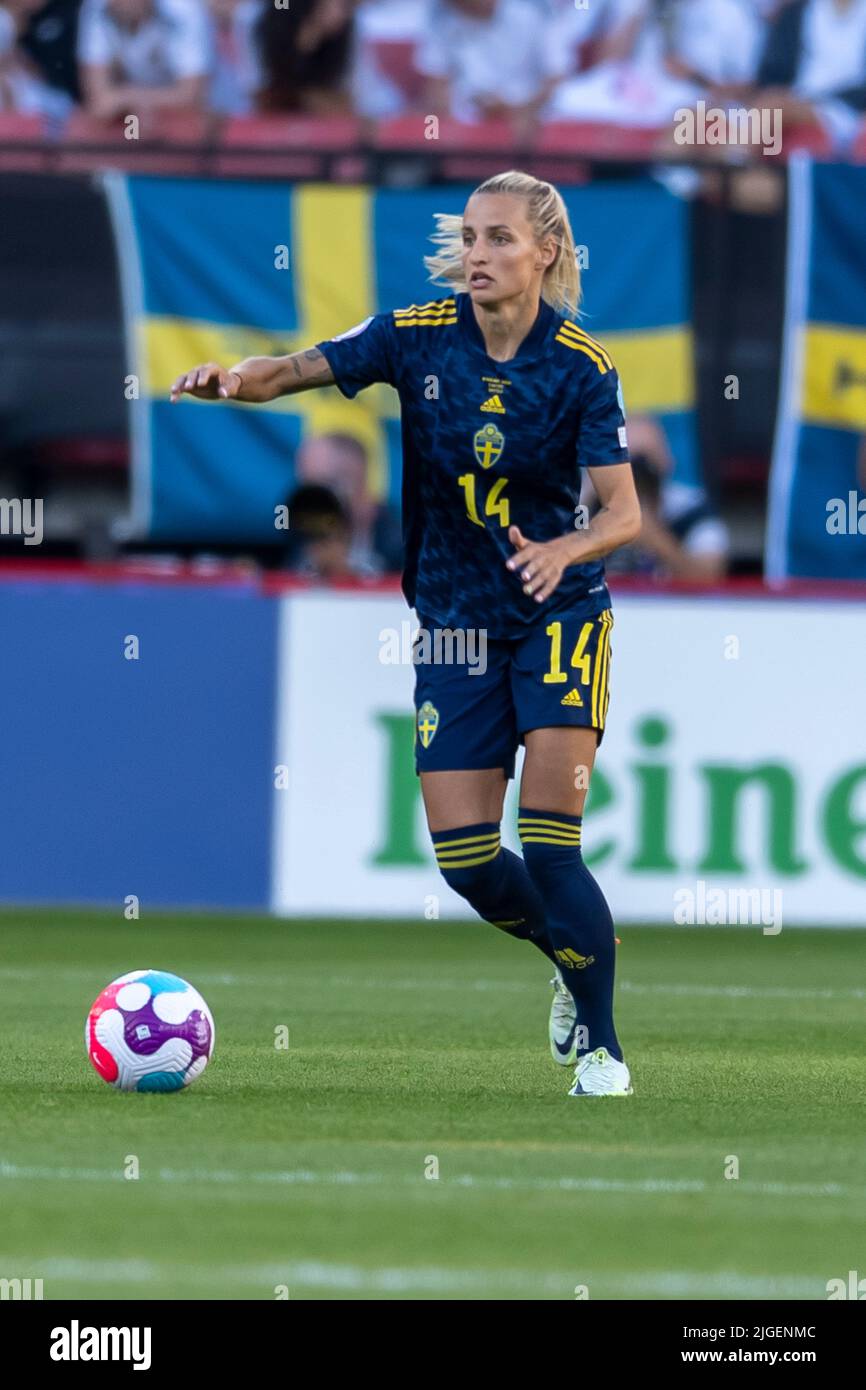 Nathalie Bjorn (Schwedische Frauen) während des UEFA Women s Euro England 2022-Spiels zwischen den Niederlanden 0-0 Schweden im Bramall Lane Stadium am 9. Juli 2022 in Sheffield, England. Quelle: Maurizio Borsari/AFLO/Alamy Live News Stockfoto