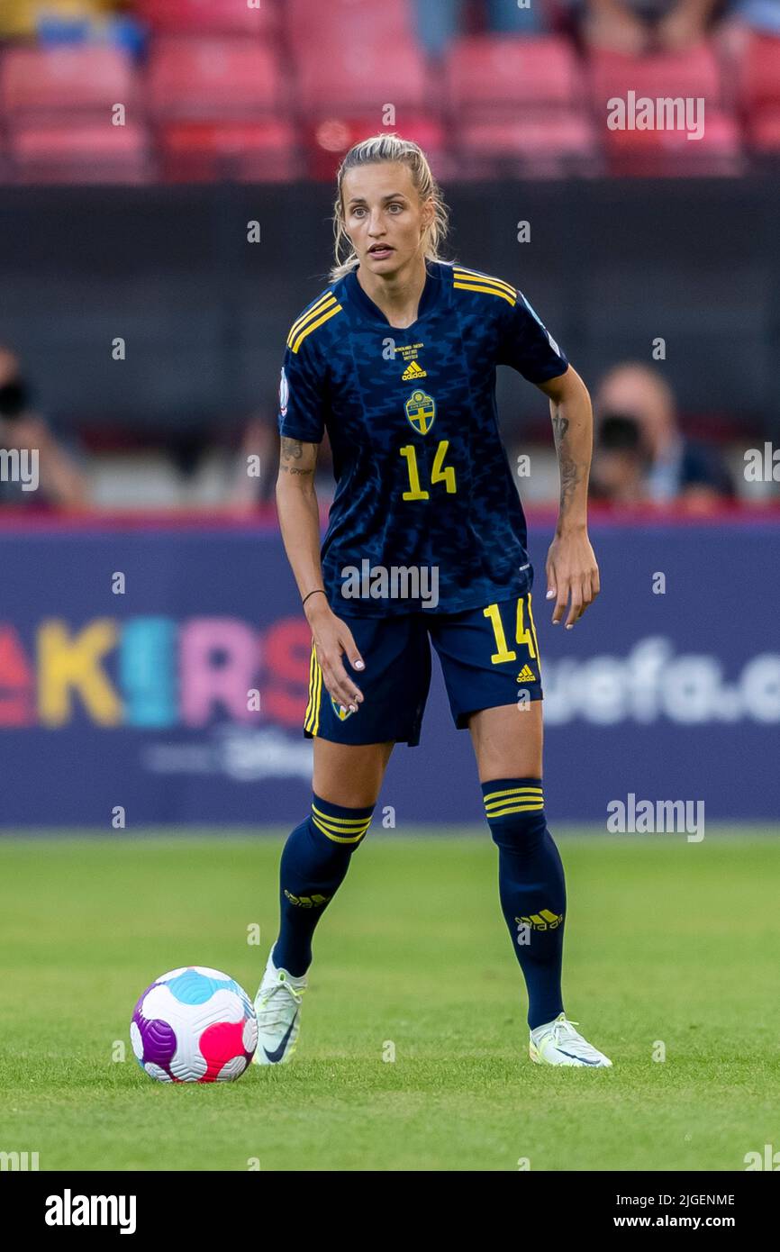 Nathalie Bjorn (Schwedische Frauen) während des UEFA Women s Euro England 2022-Spiels zwischen den Niederlanden 0-0 Schweden im Bramall Lane Stadium am 9. Juli 2022 in Sheffield, England. Quelle: Maurizio Borsari/AFLO/Alamy Live News Stockfoto