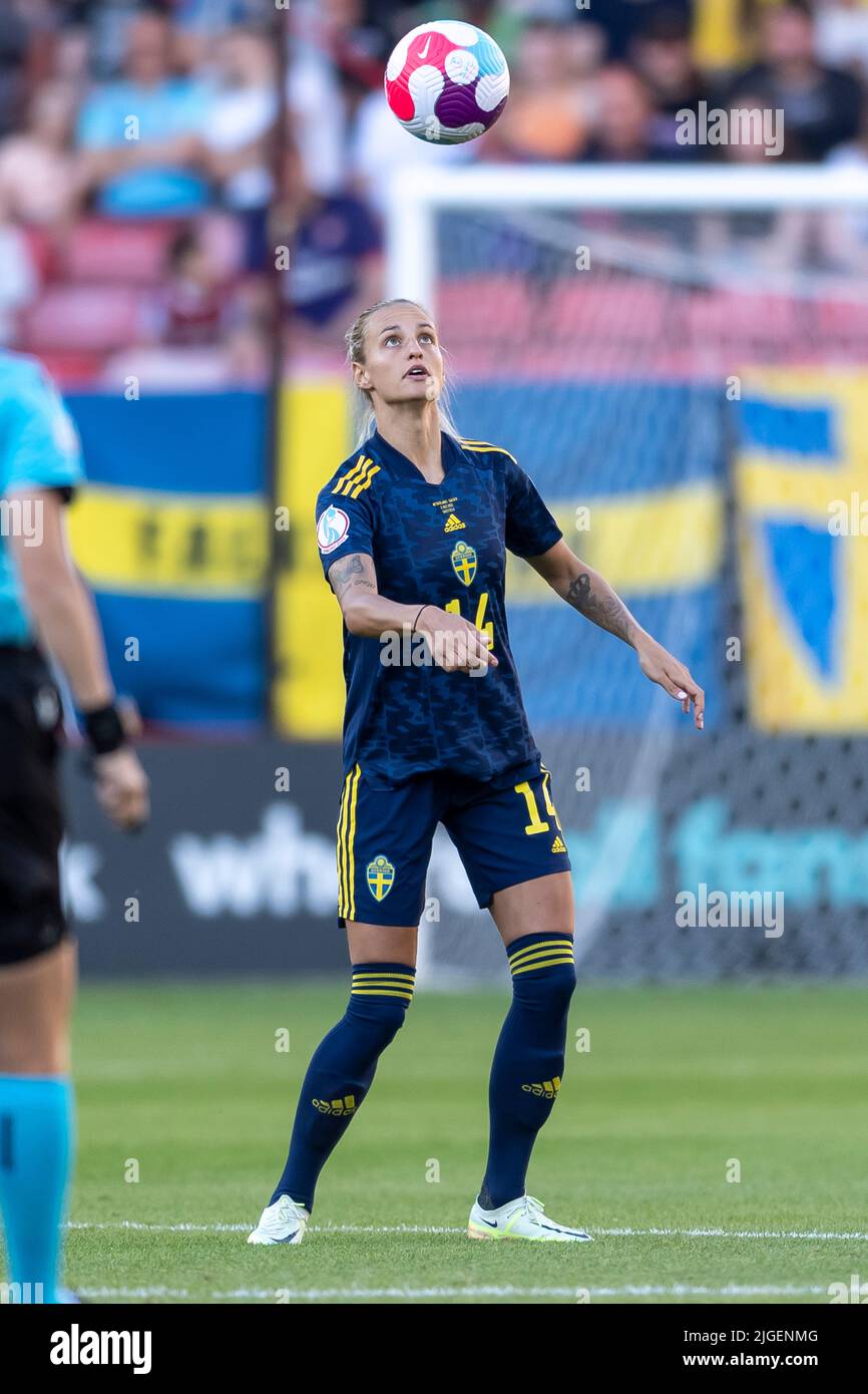 Nathalie Bjorn (Schwedische Frauen) während des UEFA Women s Euro England 2022-Spiels zwischen den Niederlanden 0-0 Schweden im Bramall Lane Stadium am 9. Juli 2022 in Sheffield, England. Quelle: Maurizio Borsari/AFLO/Alamy Live News Stockfoto