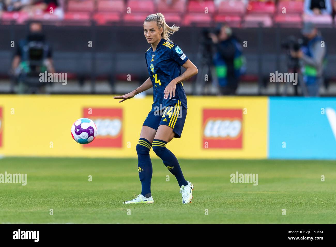 Nathalie Bjorn (Schwedische Frauen) während des UEFA Women s Euro England 2022-Spiels zwischen den Niederlanden 0-0 Schweden im Bramall Lane Stadium am 9. Juli 2022 in Sheffield, England. Quelle: Maurizio Borsari/AFLO/Alamy Live News Stockfoto