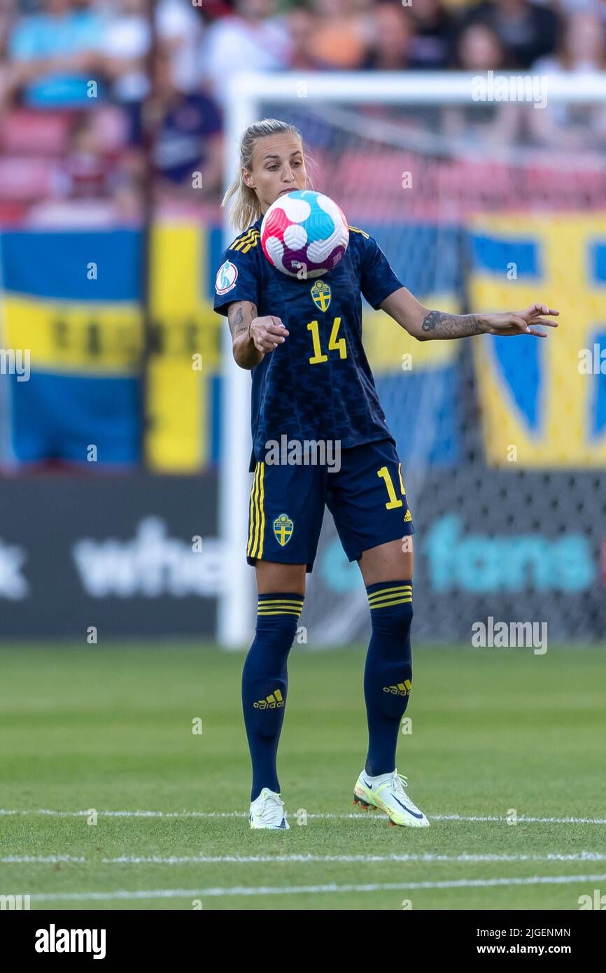 Nathalie Bjorn (Schwedische Frauen) während des UEFA Women s Euro England 2022-Spiels zwischen den Niederlanden 0-0 Schweden im Bramall Lane Stadium am 9. Juli 2022 in Sheffield, England. Quelle: Maurizio Borsari/AFLO/Alamy Live News Stockfoto