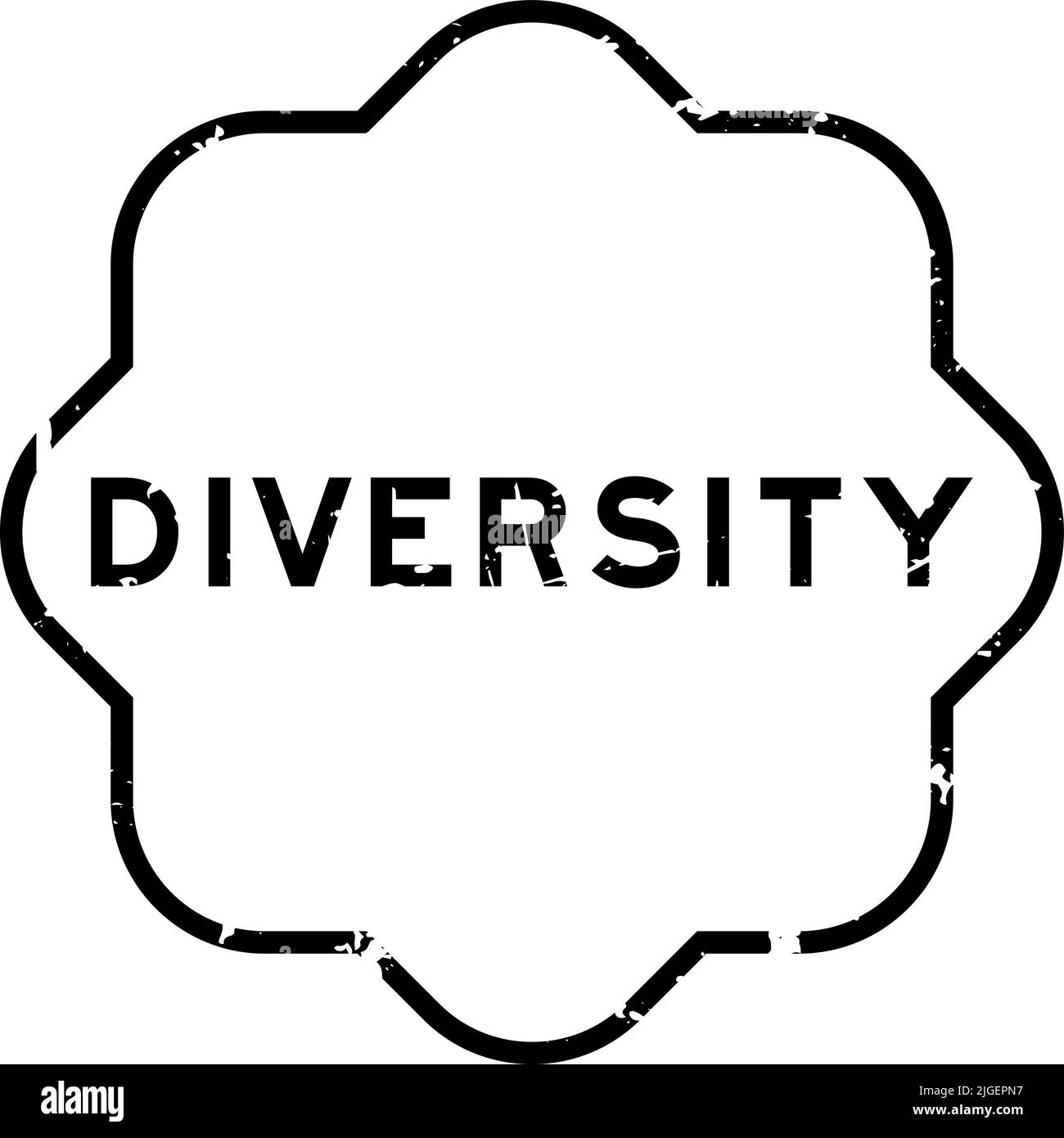 Grunge schwarz Vielfalt Wort Gummi Siegel Stempel auf weißem Hintergrund Stock Vektor