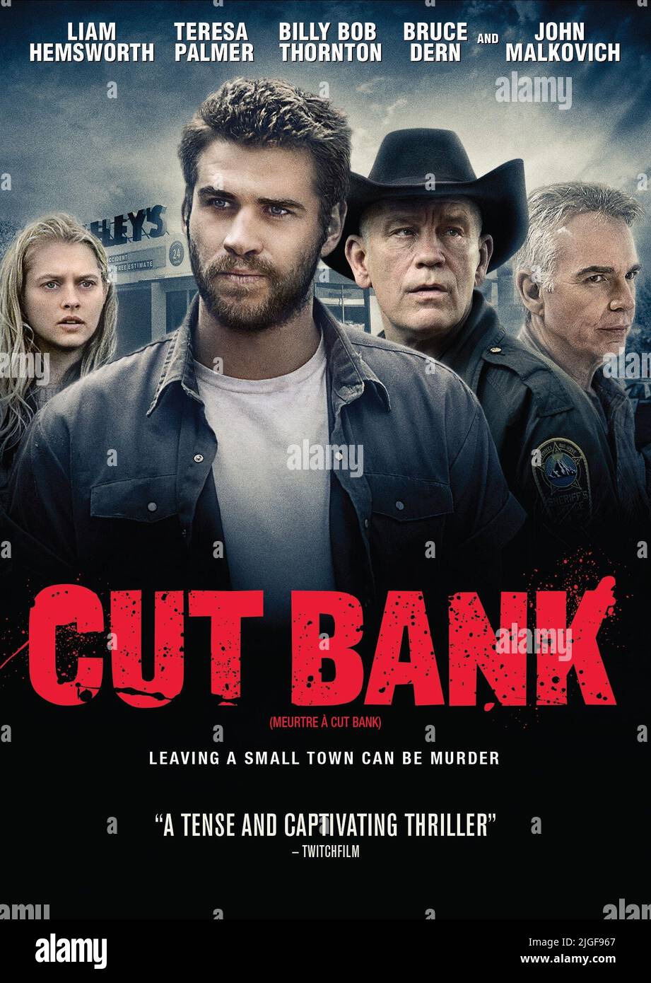 TERESA PALMER, Liam Hemsworth, JOHN MALKOVICH, Billy Bob Thornton, Plakat, CUT BANK, 2014 Stockfoto