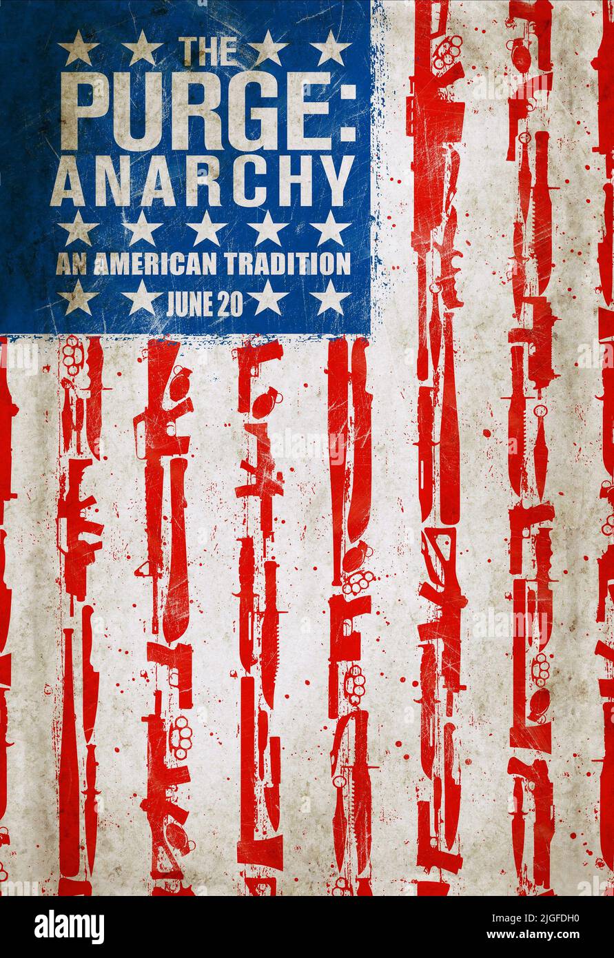 Film Poster, die PURGE: ANARCHIE, 2014 Stockfoto