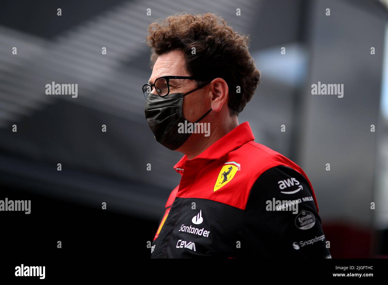 Spielberg, Österreich. 27. Januar 2022. Mattia Binotto Teamleiterin der Scuderia Ferrari, während des österreichischen GP, 6-10. Juli 2022 auf der Red Bull Ring-Strecke, Formel 1 Weltmeisterschaft 2022. 10/07/2022 Foto Federico Basile/Insidefoto Kredit: Insidefoto srl/Alamy Live News Stockfoto