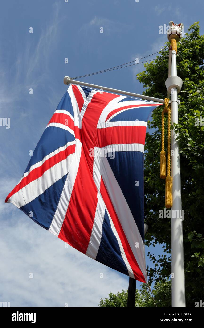 Union Jack, Nationalflagge des Vereinigten Königreichs von Großbritannien und Nordirland Stockfoto
