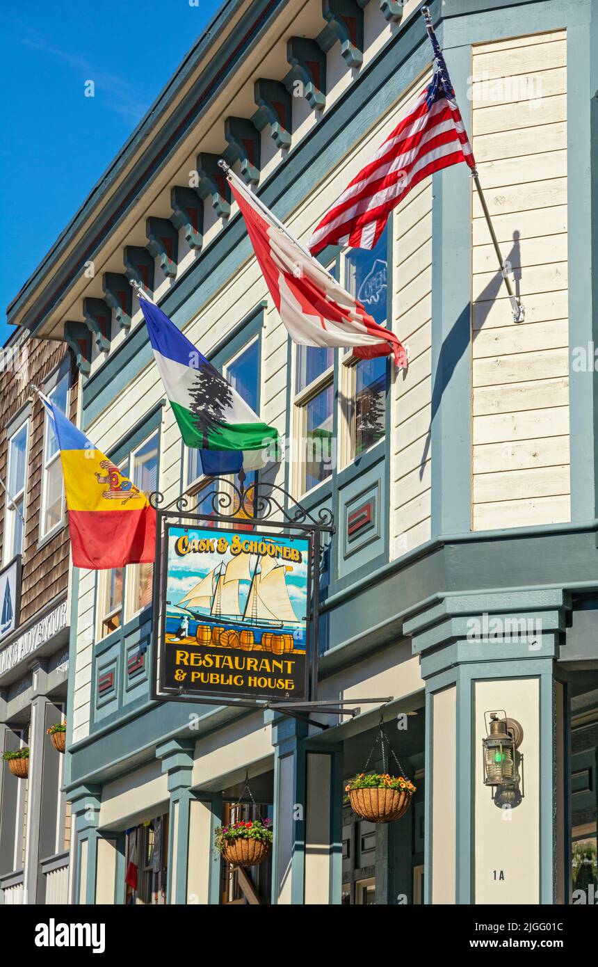Washington, San Juan Island, Friday Harbor, Cask & Schooner, Restaurant, Bar Stockfoto