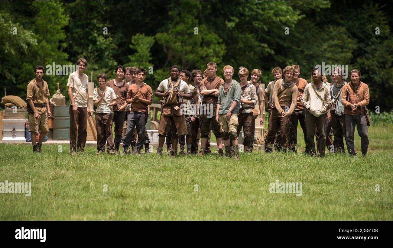 THOMAS BRODIE - SANGSTER, DEXTER DARDEN, JOE ADLER, ALEXANDER FLORES, Jerry Clark, DAS LABYRINTH RUNNER, 2014 Stockfoto