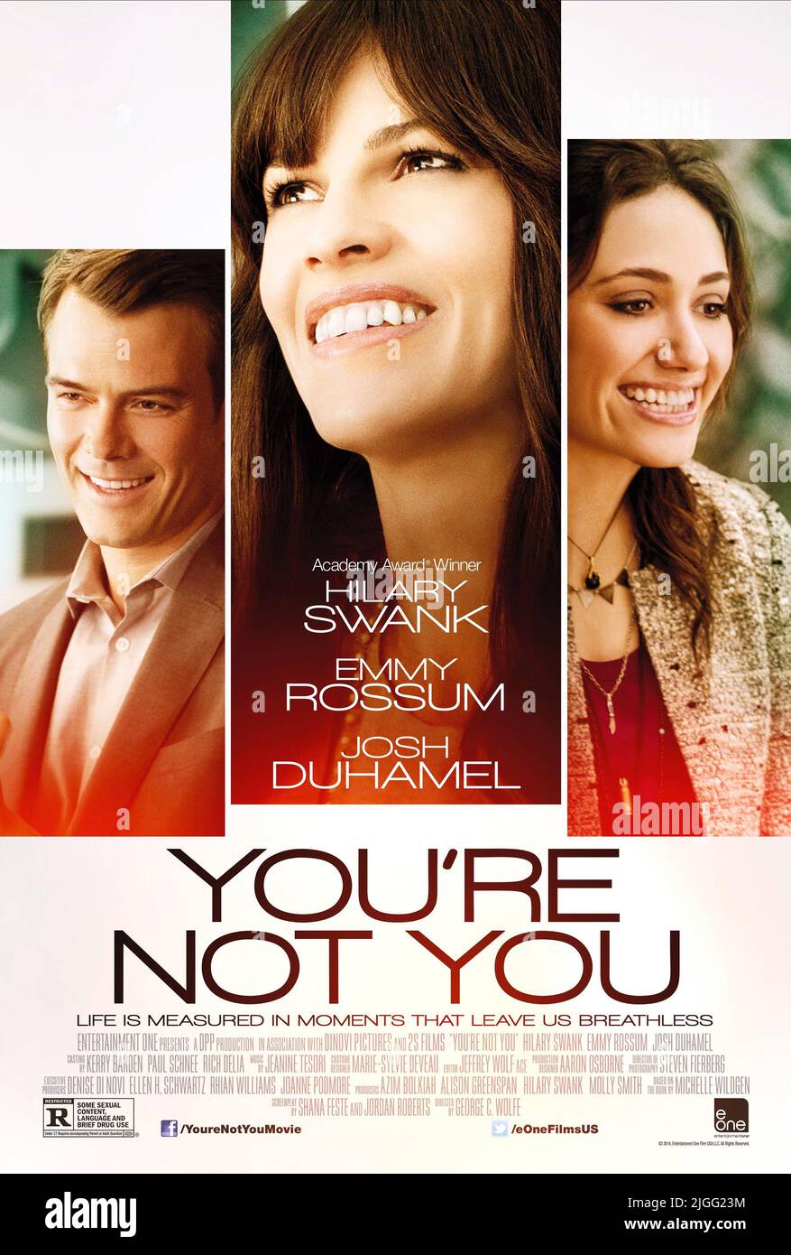 JOSH DUHAMEL, Hilary Swank, EMMY ROSSUM, Plakat, DU BIST NICHT DU, 2014 Stockfoto