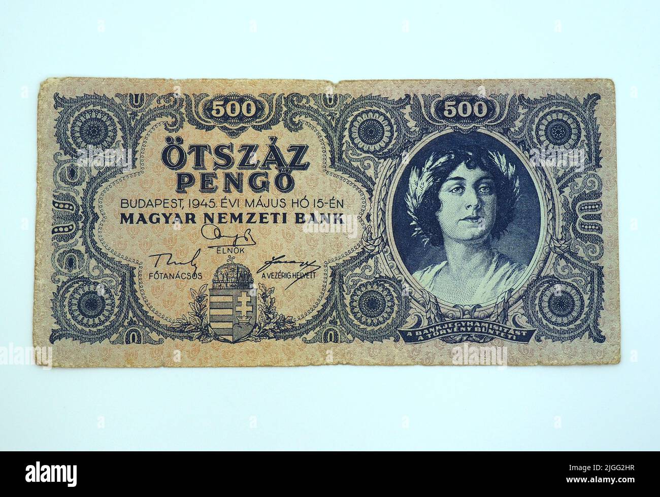 500 ungarische pengő (pengo oder Pengoe), Ungarn, Magyarország, Europa