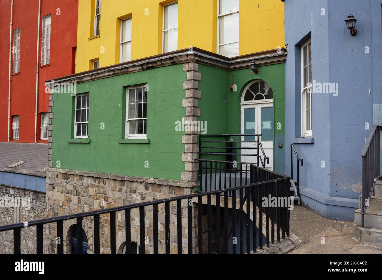 Farbenfrohe Gebäude in Dublin, Irland Stockfoto