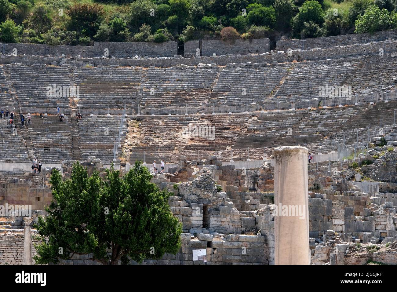 Teil des Theaters in Ephesus in der Türkei Stockfoto