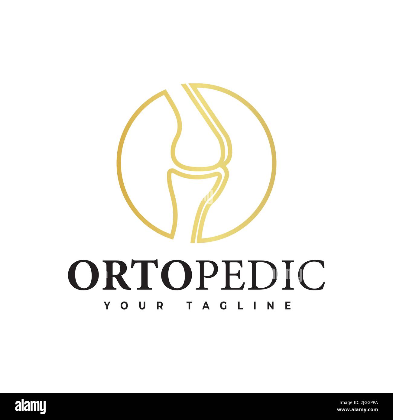 Orthopädisches Design-Logo, Health Bone Care Template, einfaches Symbol. Stock Vektor